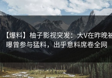 【爆料】柚子影视突发：大V在昨晚被曝曾参与猛料，出乎意料席卷全网