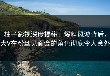 柚子影视深度揭秘：爆料风波背后，大V在粉丝见面会的角色彻底令人意外