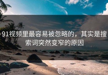 91视频里最容易被忽略的，其实是搜索词突然变窄的原因