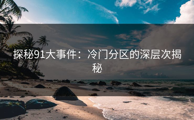 探秘91大事件：冷门分区的深层次揭秘